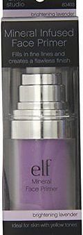 e.l.f. Studio Mineral Infused Face Primer, Brightening Lavender, 0.47 Ounce Fashion