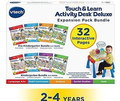 VTech Touch And Teach Activity Desk Deluxe 4-in-1 Pre-Kindergarten Bundle Pack For Cheap