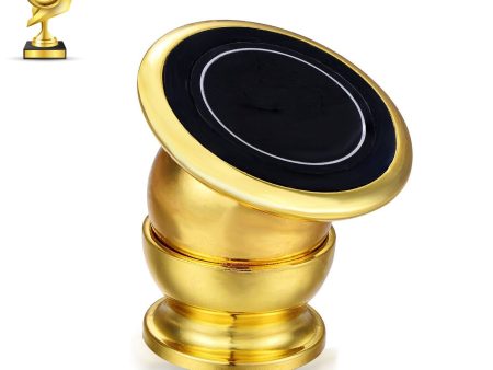 ZFLQ Magnetic Car Mount Universal Magnetic Car Cell Phone Holder for Smartphones and iPhone 7 6s Plus 6 Plus Samsung Galaxy S7 S6 Edge Mini Tablets and GPS Devices (Gold) Gold Fashion