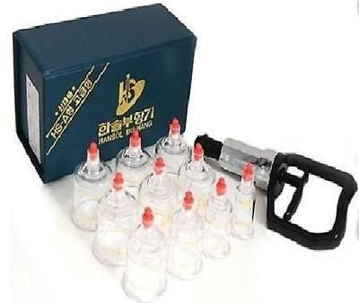 Hansol Professional Cupping Therapy Equipment Set with pumping handle 10 Cups Online now