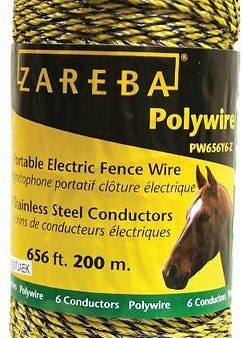 Zareba PW656Y6-Z Polywire 200-Meter 6-Conductor Portable Electric-Fence Rope Hot on Sale