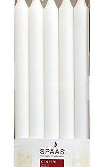 10 Classic White Dinner   Table Candles - 24cm - 8 Hour Burn - Non Drip by Spaas Online Sale