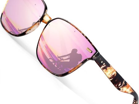 ATTCL Unisex Wayfarer Sunglasses 100% Polarized UV Protection Pink as the pictures Online