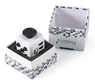 Fidget Cube For Anxiety Stress Relief Attention Focus Cube   White button For Cheap