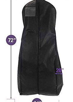 New X-large Breathable Black Wedding Gown Garment Bag by BAGS FOR LESSTM Sale