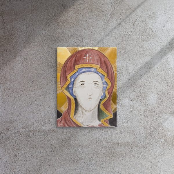 Panagia of the Missionary House - Sgraffito Fresco Icon Fashion