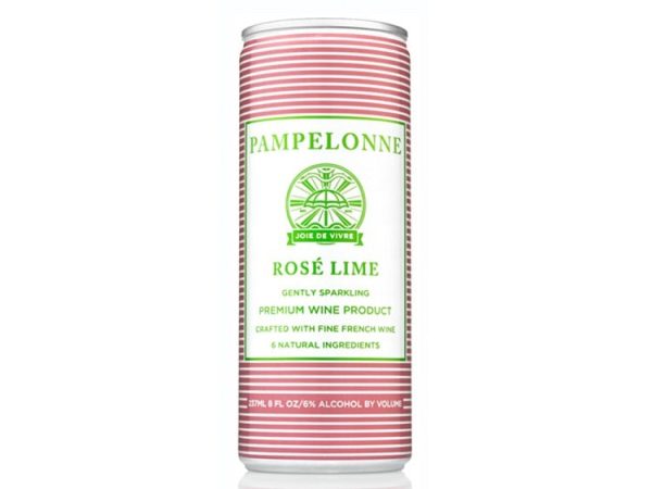 Pampelonne Rose Lime Sparkling, Loire, France (case, 6 x 4pk cans) Hot on Sale