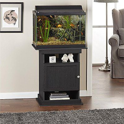 Altra Furniture Altra Flipper 10 20 gallon Aquarium Stand, Midnight Onyx For Sale