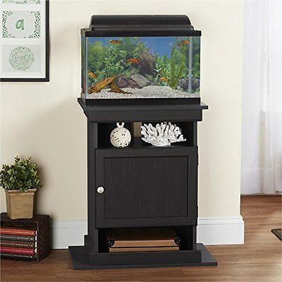 Altra Furniture Altra Flipper 10 20 gallon Aquarium Stand, Midnight Onyx For Sale