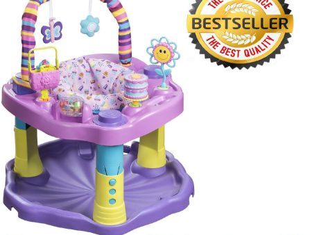 Evenflo Pink Purple Sweet Tea Party Cupcake Activity Center Gym Exersaucer Discount