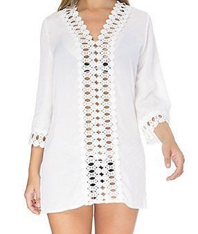 Tandisk Summer Womens Beach Wear Cover up Swimwear Beachwear Bikini White M For Sale