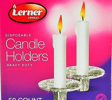 Aluminum Disposable Candle Holders For Taper Candles   50 Pack Heavy Duty Sale