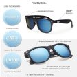 TRUE VISION Black Mens Polarized Wayfarer Sunglasses UV400 Unisex Colored Mirror Lenses Bondi Blue Online Sale