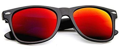 Wayfarer Sunglasses Classic 80s Vintage Style Design Black Revo Dark Red on Sale