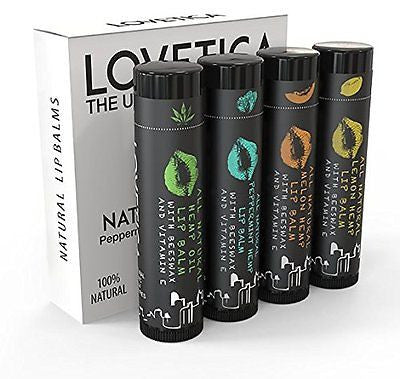 100% Natural Lip Balm with Beeswax, Calendula & Vitamin.(4 Pack 0.18 oz each) Hot on Sale