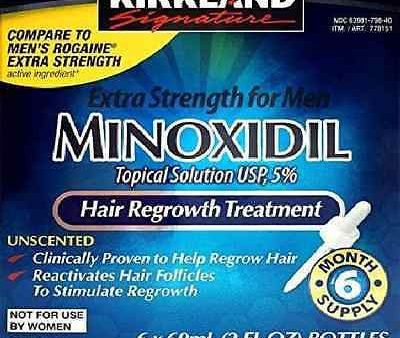 Kirkland Minoxidil 5% Extra Strength Men 6 Month Supply Hair Regrowth Solution Online Sale