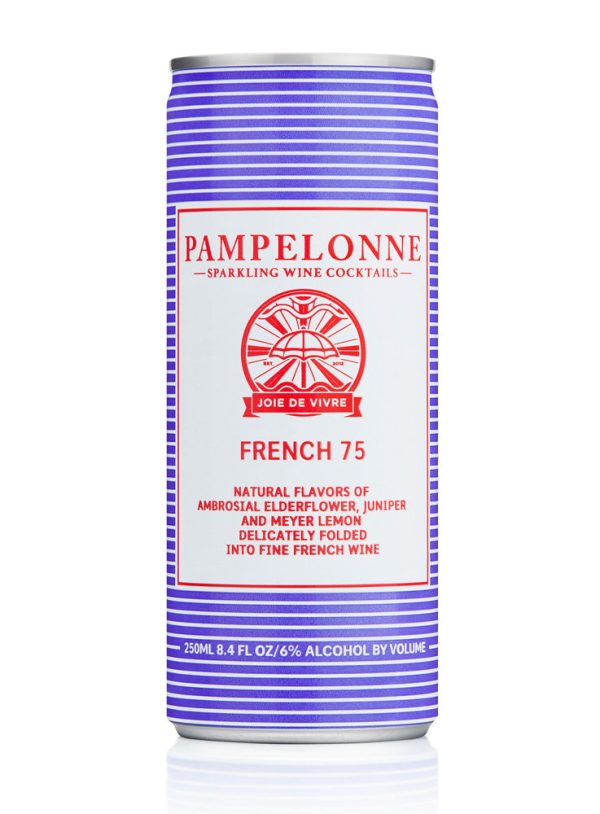 Pampelonne French 75 Sparkling, Loire, France (case, 6 x 4pk cans) For Cheap