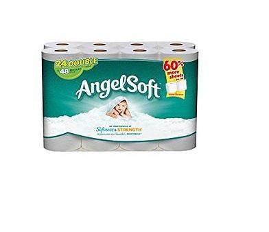 Toilet Paper 24 Double Rolls 264 Sheets Per Roll Bath Tissue Angel Soft Sale