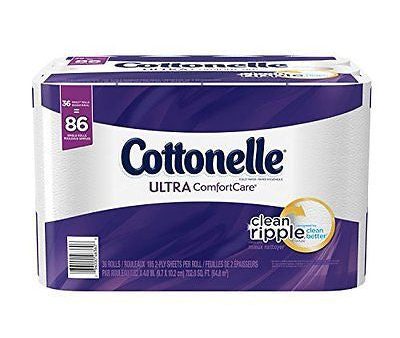 Cottonelle Ultra ComfortCare Toilet Paper, Bath Tissue, 36 Family Rolls Fashion