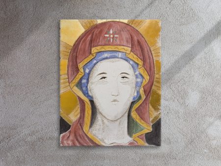 Panagia of the Missionary House - Sgraffito Fresco Icon Fashion