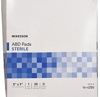 McKesson Performance Abd Pad Sterile 5 X9  - Box of 20 - Model 42502000 Online