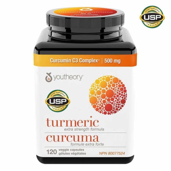 Youtheory Turmeric Extra Strength Formula, 120 Capsules Online Sale