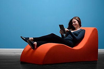 Lounge Accent Chaise Chair Orange Foam Comfort Gamer Game Room Living Room NEW Hot on Sale