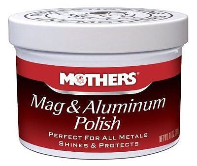 MOTHERS 05101 MAG & ALUMINIUM POLISH - 10 oz .BIKE WHEEL RIMS METAL POLISH SHINE For Sale