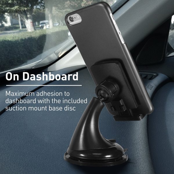 Macally Universal Dashboard   Windshield Magnetic Car Mount Phone Holder for Cell Phones GPS & Mini Tablets | 4 Metal Plates Included Circle Rectangle Heart & Diamond (MGRIPMAG) Dashboard & Windshield Hot on Sale