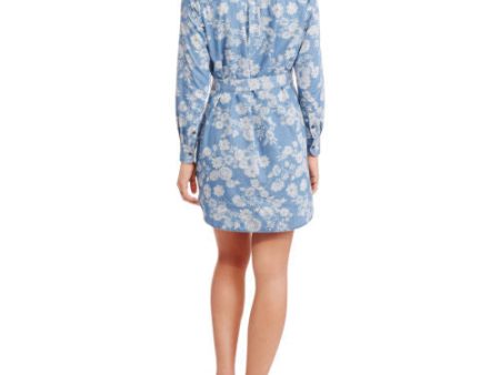 Faded Glory Women s  Floral Chambray Dress Fashion